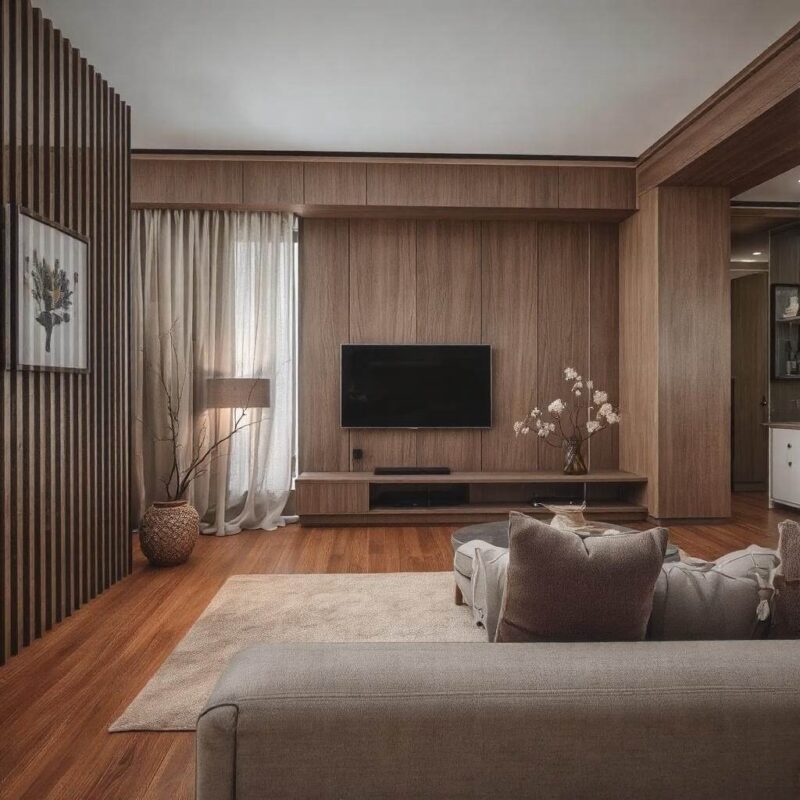 Meble pod antresolą w małym mieszkaniu